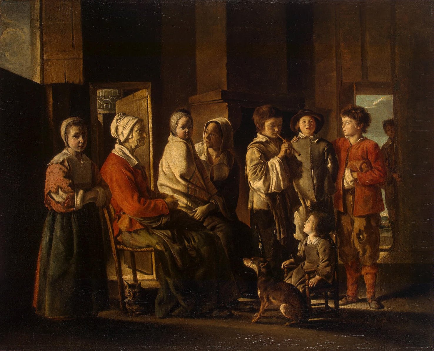 Visita a la abuela, 1640. Louis Le Nain (1601-1648). Museo del Hermitage. San Petersburgo. Rusia.