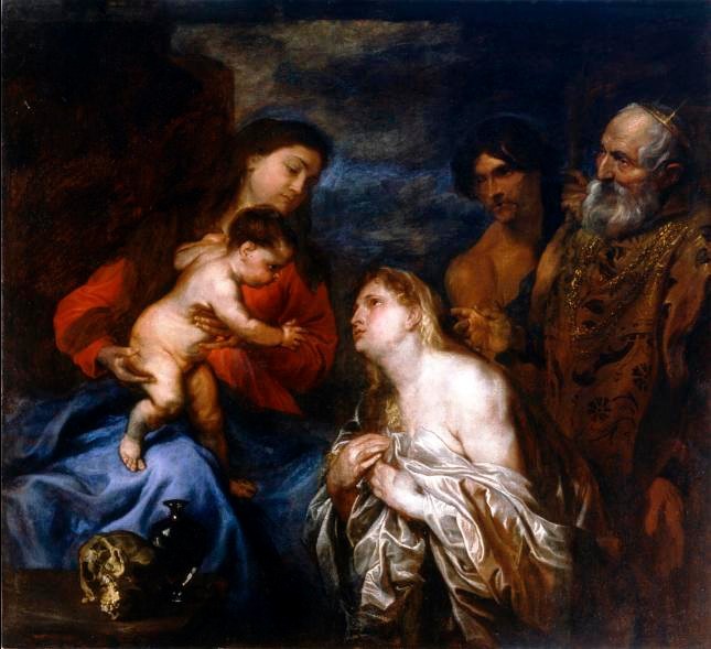 La Virgen, el Niño y los pecadores arrepentidos, 1625