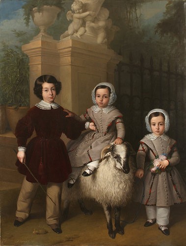 Niños jugando con un carnero, 1843